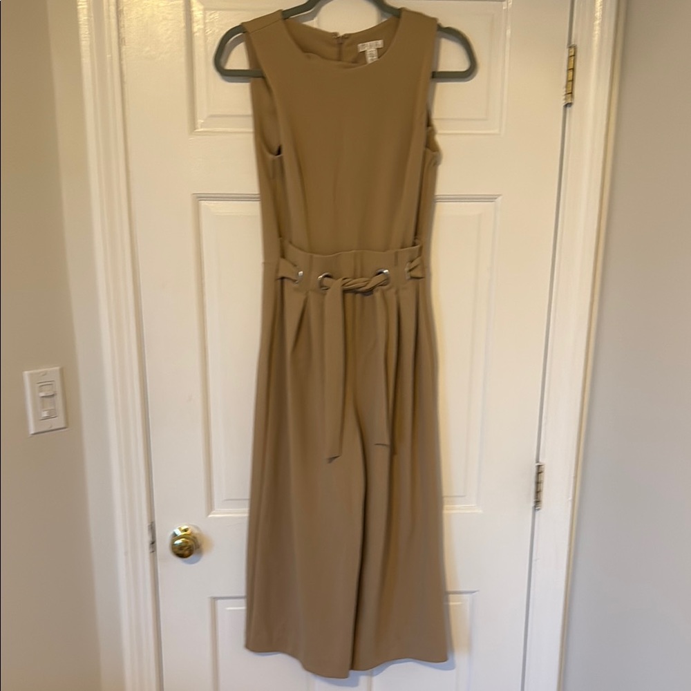 Spense Tan Sleeveless Jumpsuit